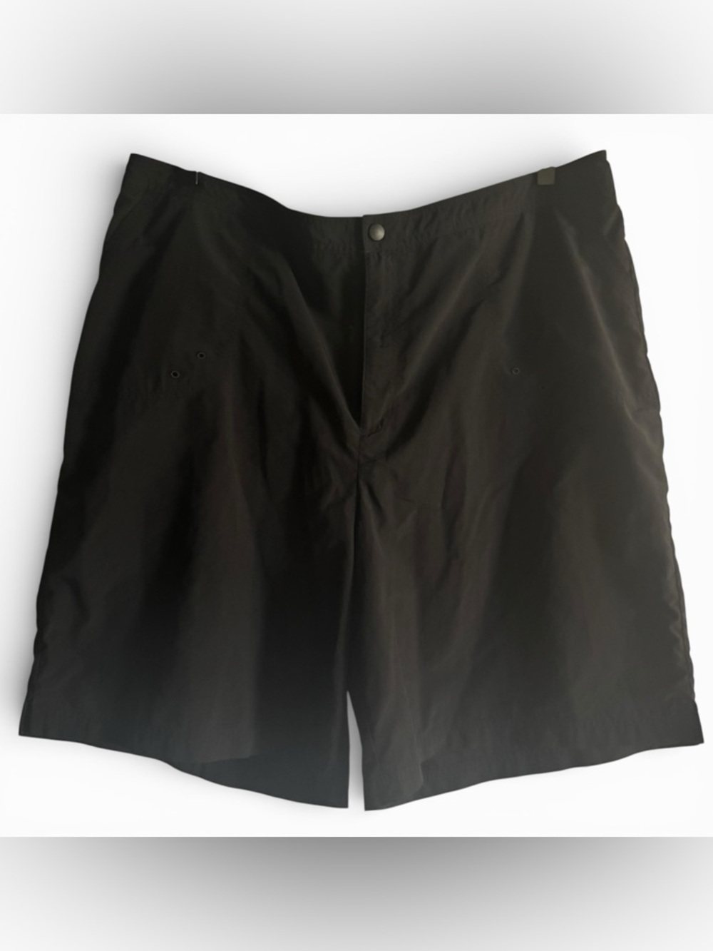 Lands End Women’s Lined Black Swim Shorts Size 18 Elastic Waist Pockets
